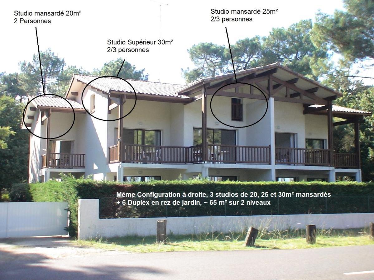 Studio mansardé climatisé les roseaux Biscarrosse Extérieur photo